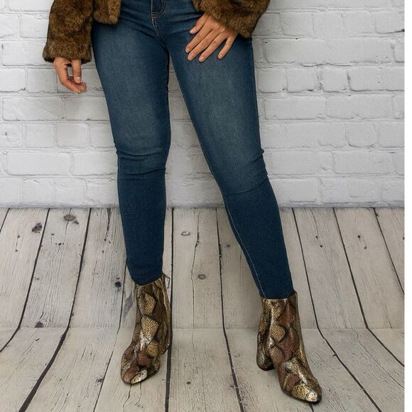 Buckle Chinese Laundry Ankle Booties Women’s Size 10 Animal Print Platform Shoes - Picture 1 of 15